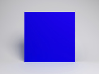 3d rendered abstract podium background - Abstract, 3d rendered white background with blue rectangle