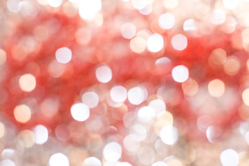 Obraz premium festive background, iridescent lights, red and gold bokeh