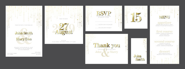 Wedding suite collection card templates