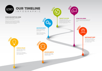 Infographic Timeline Template with pointers