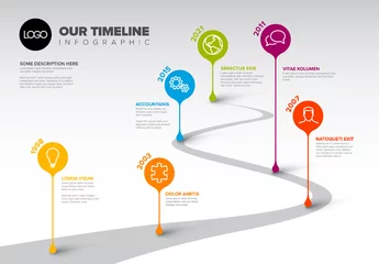 Foto op Plexiglas Infographic Timeline Template with pointers © Petr Vaclavek