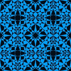 black and blue geometry seamless pattern