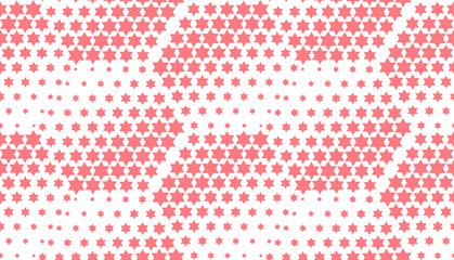 Abstract geometric pattern. Seamless vector background. White and pink halftone. Graphic modern pattern. Simple lattice graphic design