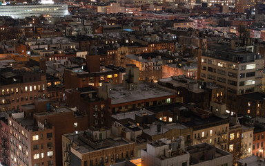 New York rooftops at night