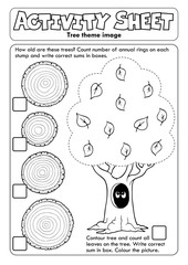 Activity sheet tree theme 1