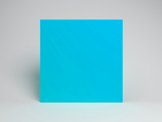 3d rendered abstract podium background - Abstract, 3d rendered white background with blue rectangle