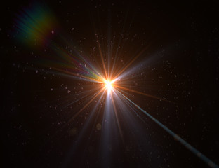 Obraz na płótnie Canvas Modern lens flare red background streak rays (super high resolution) 
