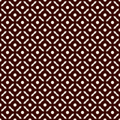 Brown colors seamless pattern with repeated overlapping circles. Round links chain motif. Geometric abstract background
