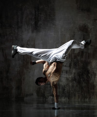young modern hip hop male dancer