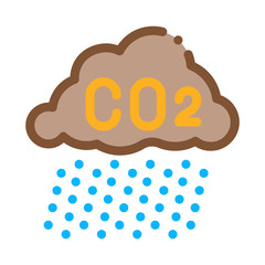 acid rain icon vector. acid rain sign. color symbol illustration
