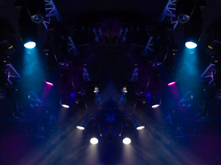 Abstract texture background for design. Stage light and smoke on stage, lighting and spotlights.