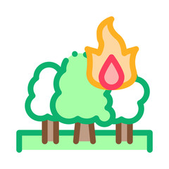 wildfire icon vector. wildfire sign. color symbol illustration