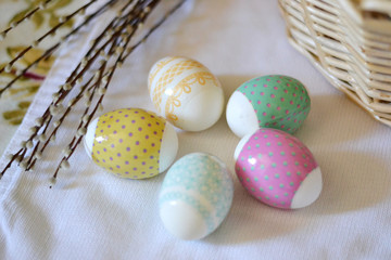 easter bunny and eggs