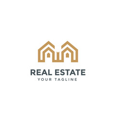 real estate logo design template, Construction Architecture Building symbol vector editable
