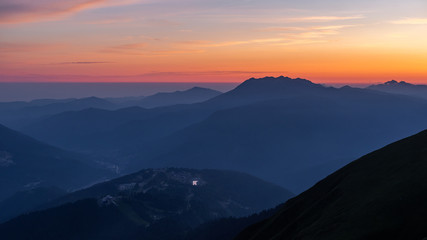 sunset in the mountains - 339576869