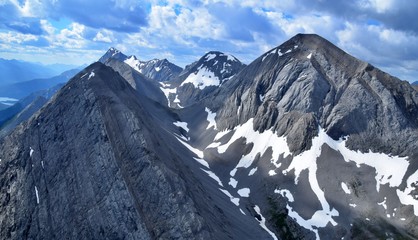 Helicopter Ride over Banff National Park , Canada , Rocky Mountains 