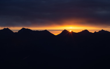 sunset over the mountains - 339577039