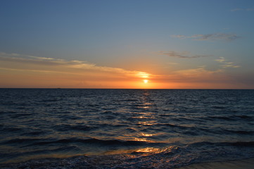 sunset in beach side  