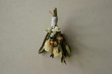 Boutonnière in the Light in a Blue Bundle