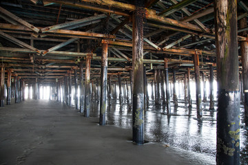 estructura del pier de Santa Mónica