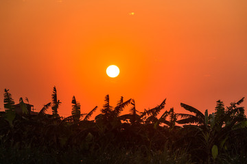 日本最南端、沖縄県波照間島の夕景