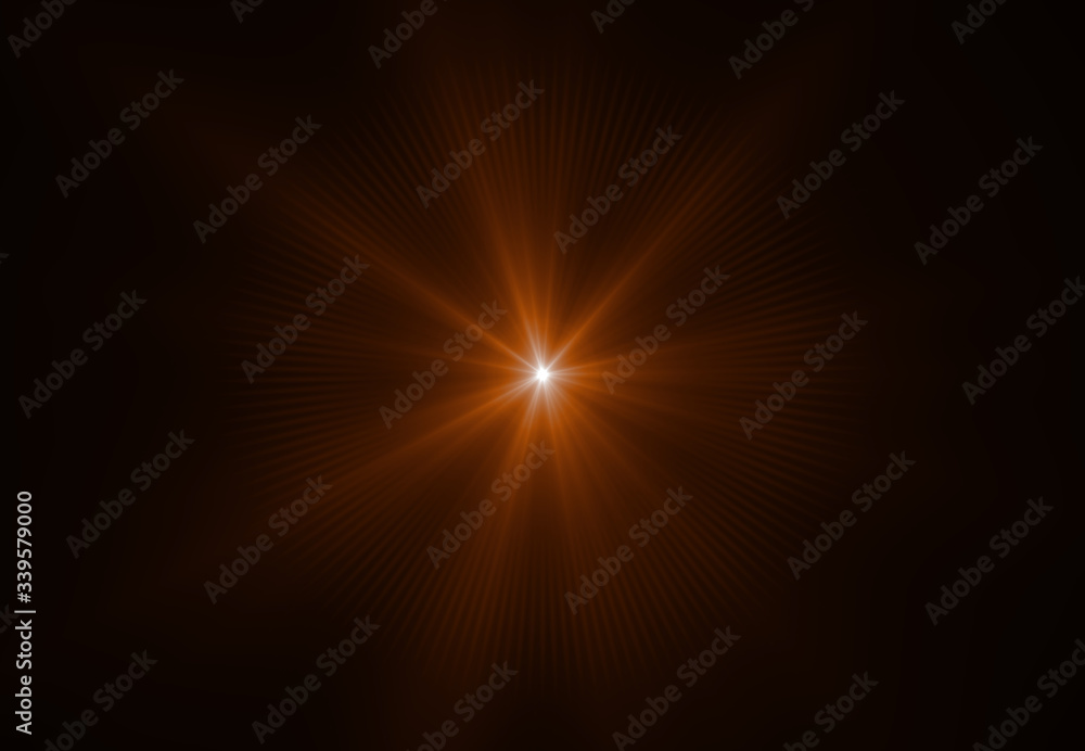 Wall mural modern lens flare red background streak rays (super high resolution)