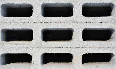 Texture background of stacked cement brick for the house wall
