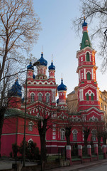 Fototapeta na wymiar The orthodox church of Saint Trinity in Riga, Latvia .