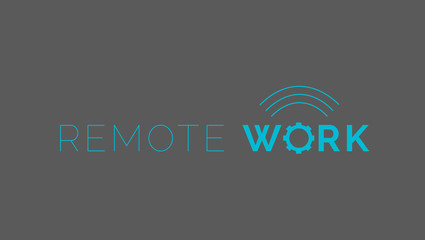 Remote work logo. Work from home concept