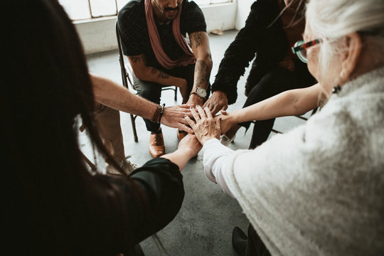 People in a support group