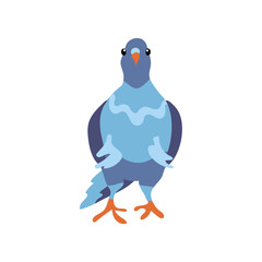 Icon of sitting bird dove. Flat cartoon character design. Cute peace pigeon silhouette template. Vector illustration isolated on white background.