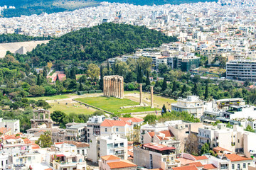 Naklejka premium Temple of Olympian Zeus from above 