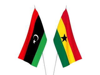 Libya and Ghana flags