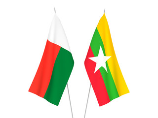 Myanmar and Madagascar flags