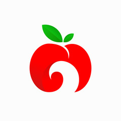 red apple vector logo