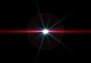 Modern lens flare red background streak rays (super high resolution)