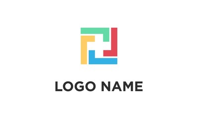 medical logo with cross and overlay design