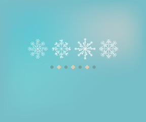 Fototapeta premium Winter background design of white snowflake with copy space. Color snowfall frozen poster. Jpeg illustration