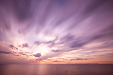 Fototapeta na wymiar Sunset on the atlantic ocean. Florida, USA