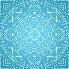 Circular Flower Mandala with vintage floral style, Vector mandala Oriental pattern, Hand drawn decorative element. Unique design with petal flower. Concept relax and meditation use for page logo book