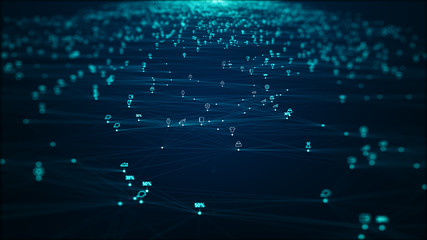 Online shopping concept. Abstract online shopping internet retail e-commerce and location services.