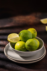 Fresh green limes