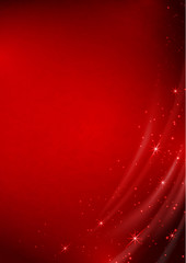 Bright festive magic background with waves, lens flare and stars. Vector.