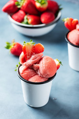Summer strawberry ice cream