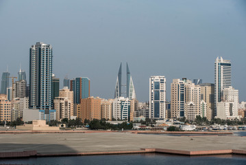 Fototapeta na wymiar modern skyline in manama bahrain