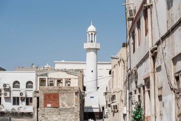 old medina with minaret in manama bahrain
