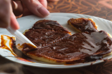 brownie with chocolate