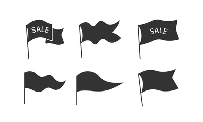 Obraz premium Set gray flags.