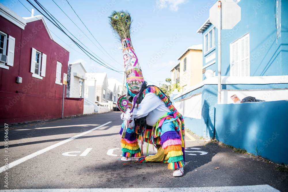 Wall mural colorful dancer in bermuda