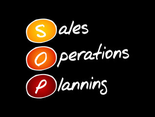 SOP - Standard Operating Procedure acronym, business concept background